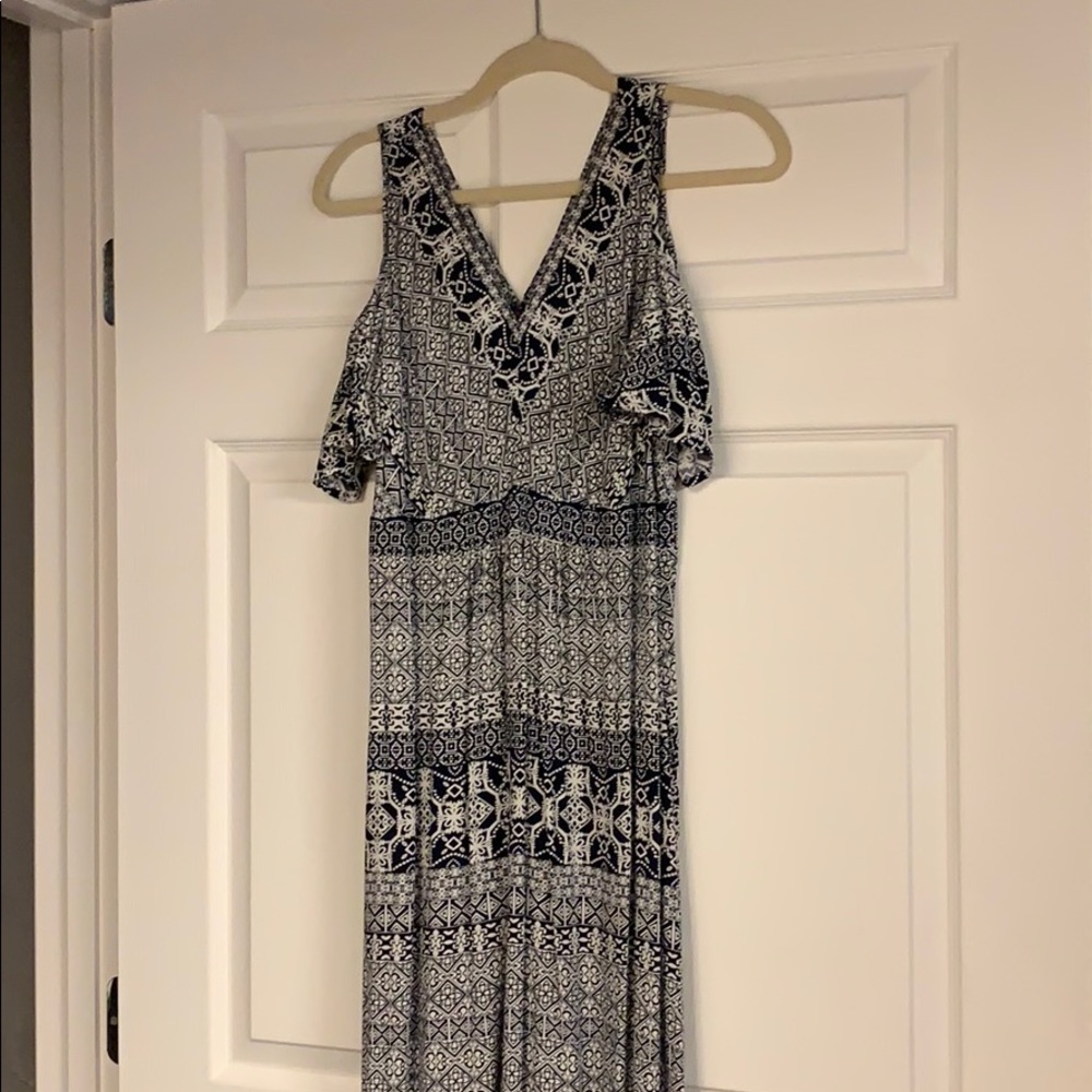 Jessica Simpson Navy & White Maternity Dress (S)